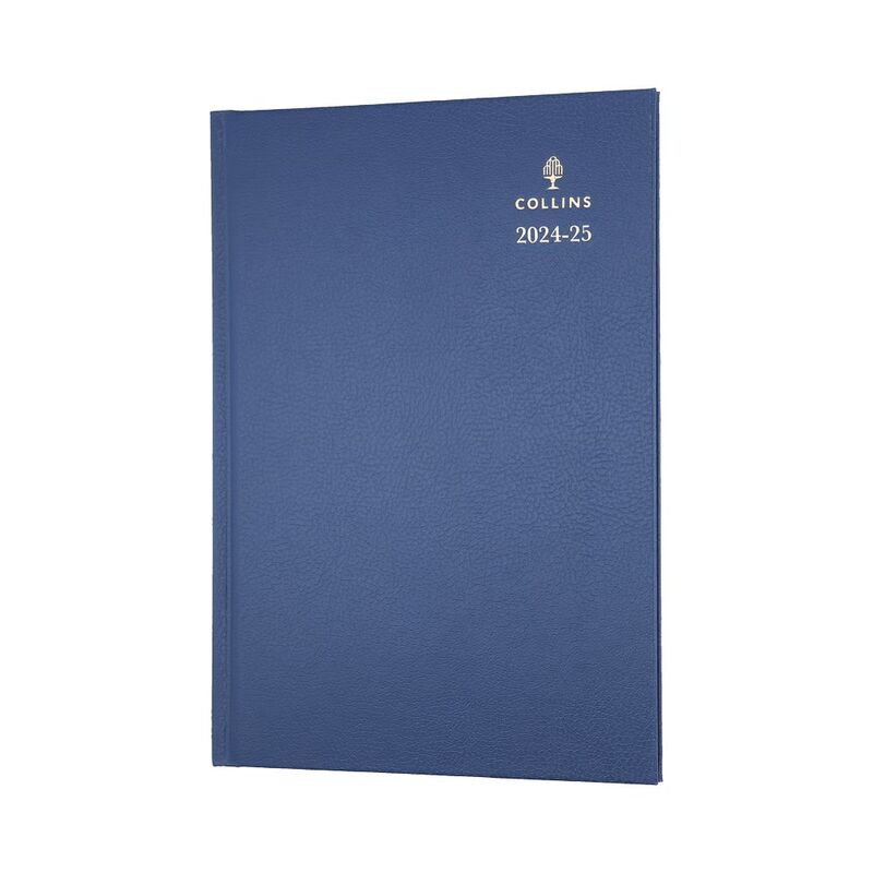 Collins Debden Standard Desk Academic July 2024 - July 25 A5 Week To View Mid Year Diary Planner College/ University Term Journal - Blue - 38M.60-2...