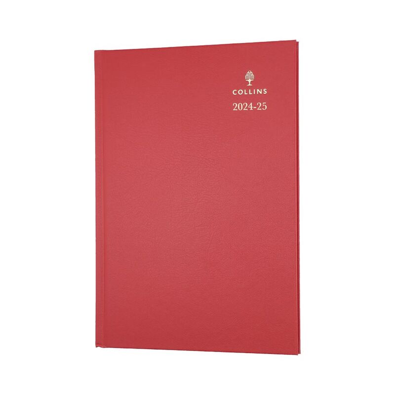 Collins Debden Standard Desk Academic July 2024 - July 25 A5 Week To View Mid Year Diary Planner College/ University Term Journal - Red - 38M.15-24...