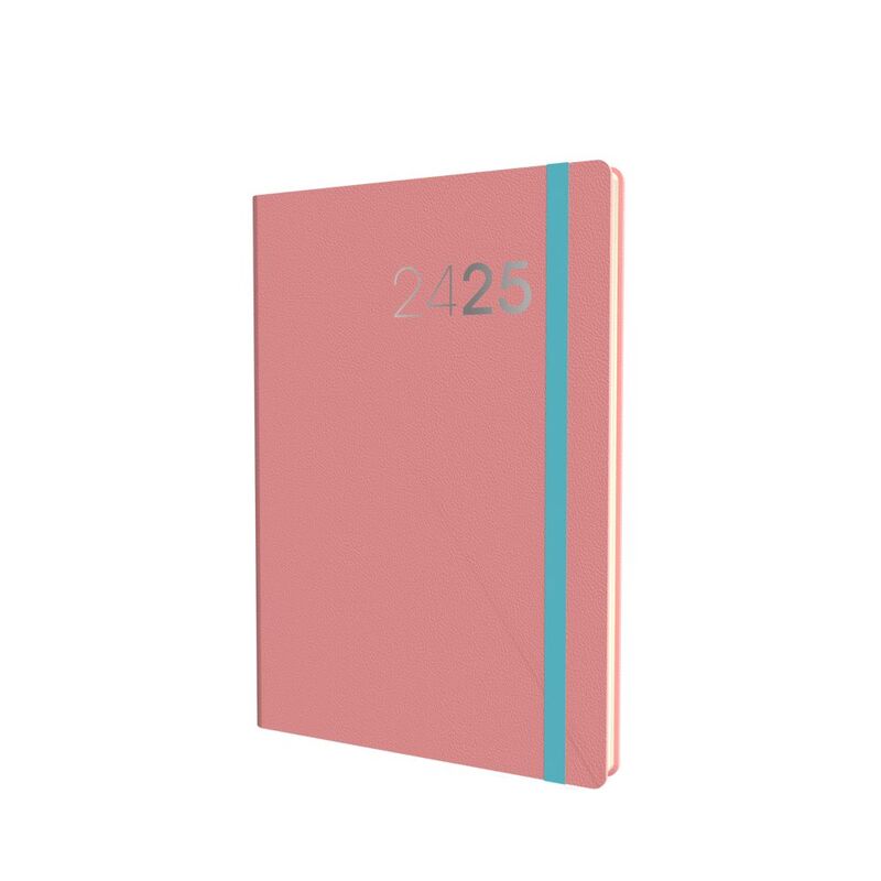 Collins Debden Legacy Academic July 2024 - July 25 A6 Week To View Mid Year Diary Planner School/ College/ University Term Journal - Pink - CL63M.5...