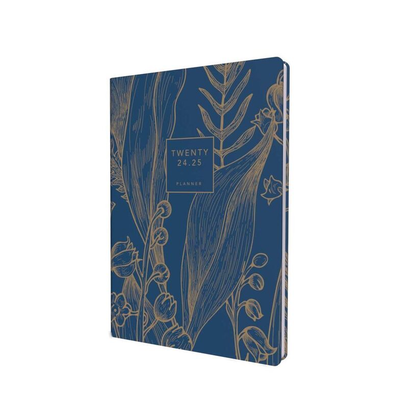 Collins Debden Tara Academic July 2024 - July 25 A5 Day To Page Mid Year Diary Planner School/ College/ University Term Journal - Navy - TA151M.59-...