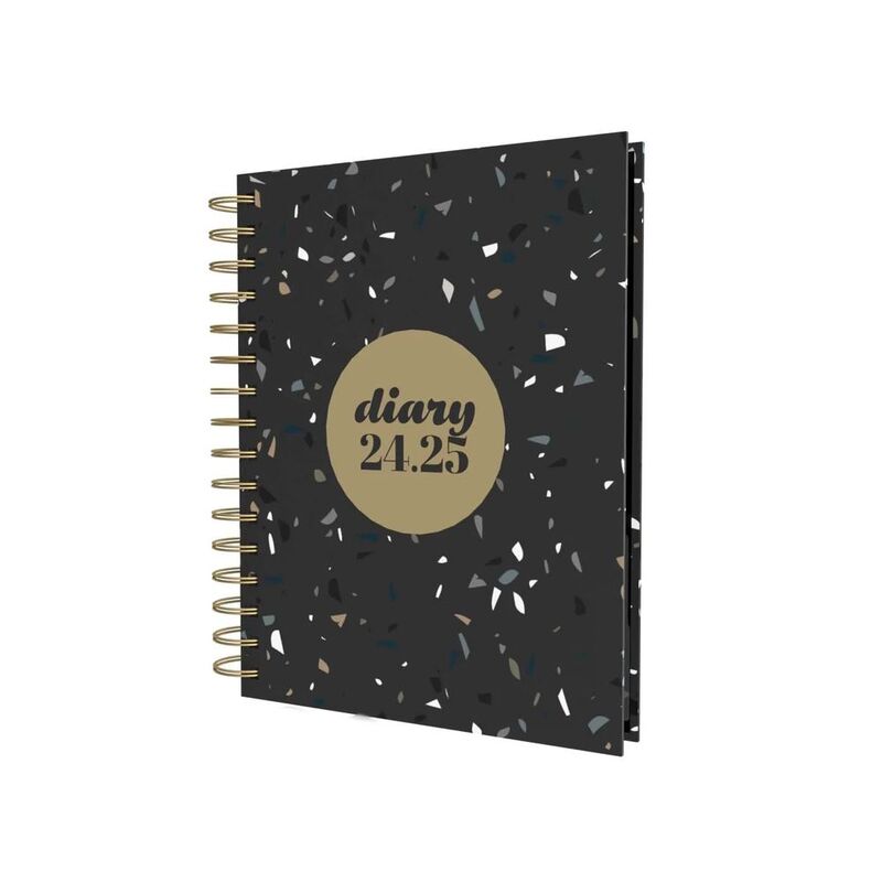 Collins Debden Scandi Academic Aug 2024 - Aug 2025 A5 Day To Page Mid Year Diary Planner School/ College/ University Term Journal - - Black - PW51M...