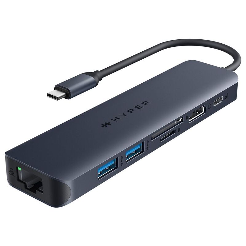 Hyper Hyperdrive Next 7 Port USB-C Hub - Midnight Blue Hyper Hyperdrive Next 7 Port USB-C Hub - Midnight Blue