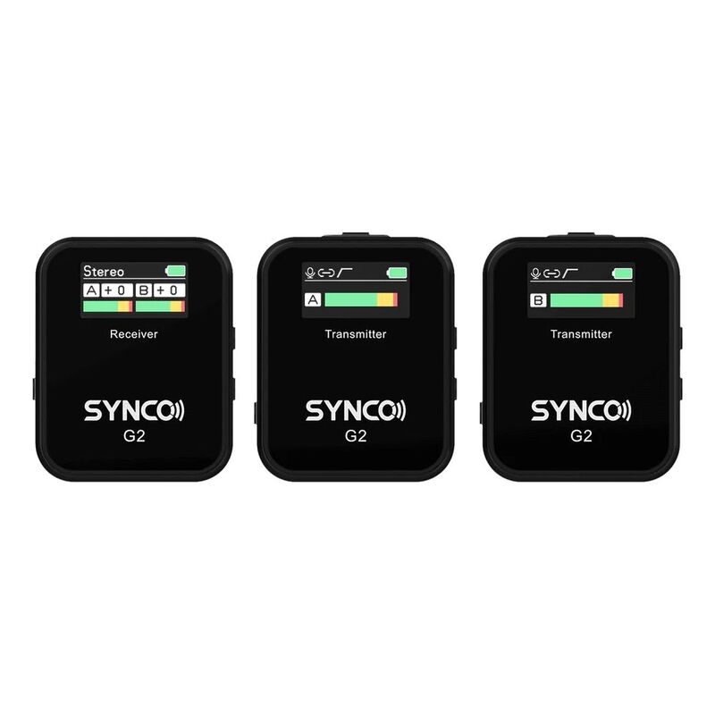 SYNCO G2A2-Pro 2.4G Wireless Microphone - Black SYNCO G2A2-Pro 2.4G Wireless Microphone - Black