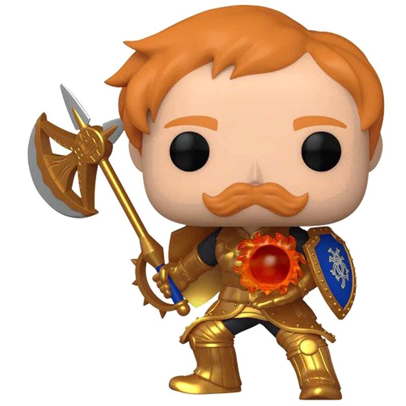 Funko Pop! Animation Seven Deadly Sin Escanor With Cs And Axe Metallic Vinyl Figure