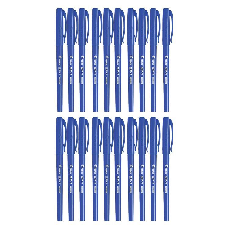 Pilot BP-1 Blue Ink Ball Point Pens (20 Pack)