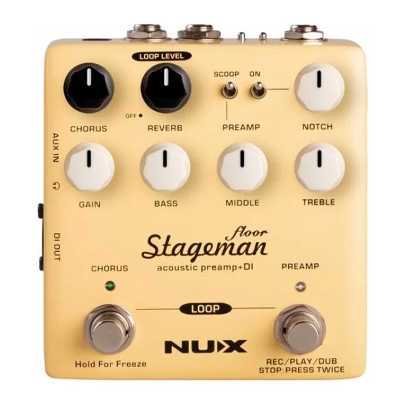 Nux NAP5 Stageman Floor Acoustic Preamp & Di Pedal