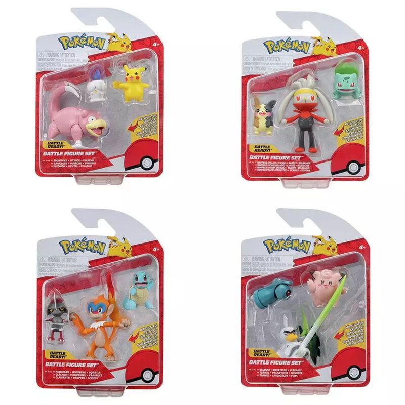 Jazwares Pokemon Battle Readt Battle Pack of 3 Figures Assorted Jazwares Pokemon Battle Readt Battle Pack of 3 Figures Assorted