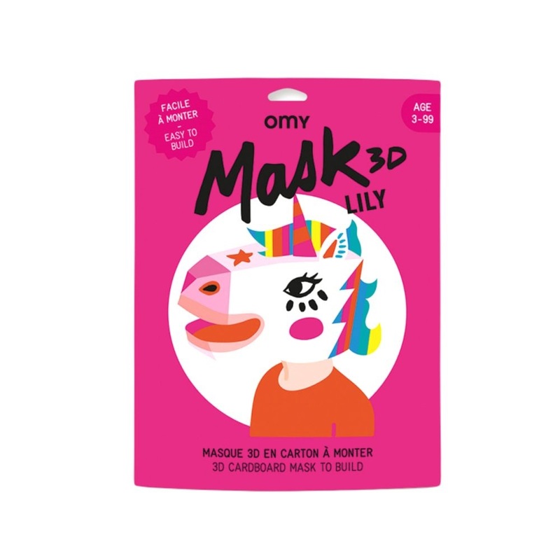 Omy 3D Mask Unicorn Pink