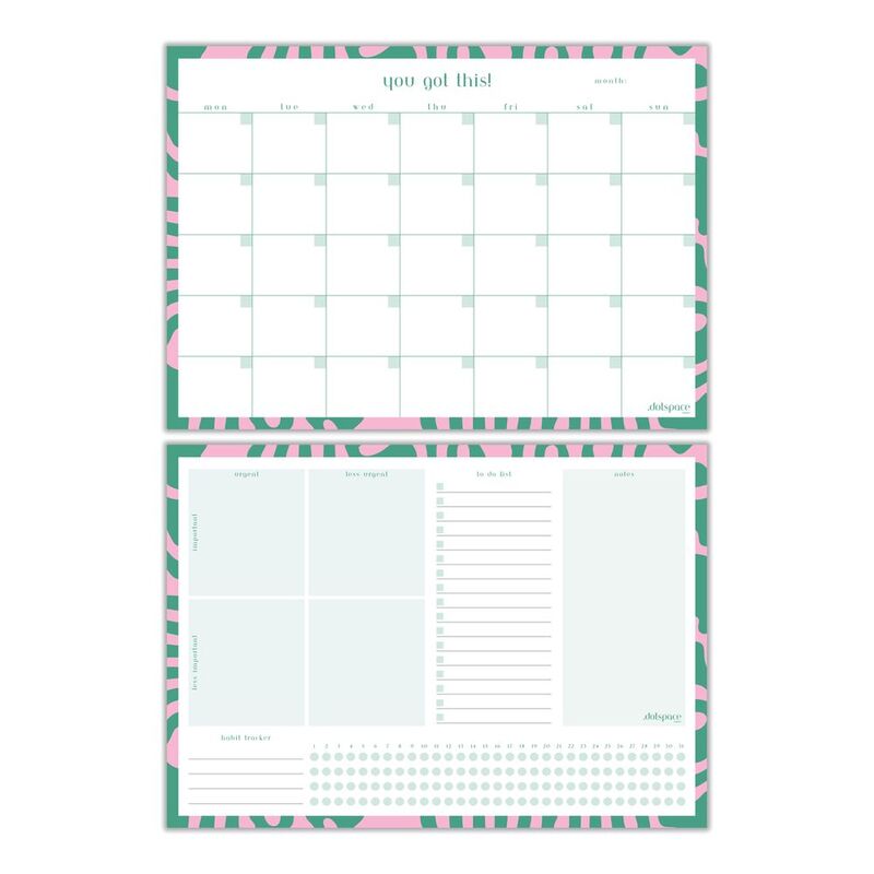 DOTSPACE You Got This! Monthly Planner Notepad DOTSPACE You Got This! Monthly Planner Notepad