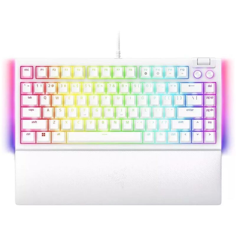 Razer Blackwidow V4 75% Hot-Swappable Mechanical Gaming Keyboard - White (US) Razer Blackwidow V4 75% Hot-Swappable Mechanical Gaming Keyboard - White (US)