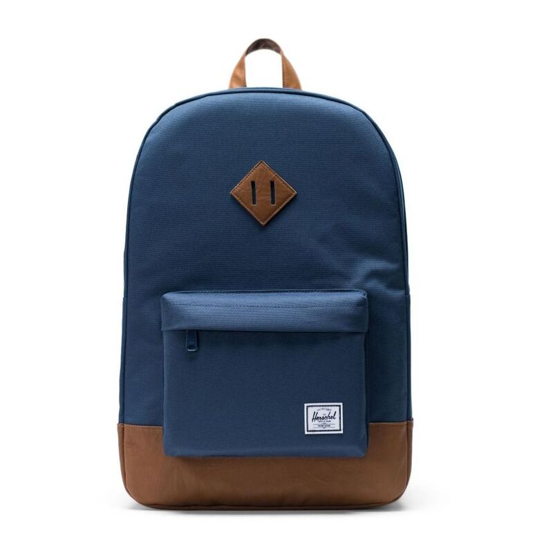 Herschel Heritage Synthetic Leather Backpack 21.5L - Navy/Tan Herschel Heritage Synthetic Leather Backpack 21.5L - Navy/Tan