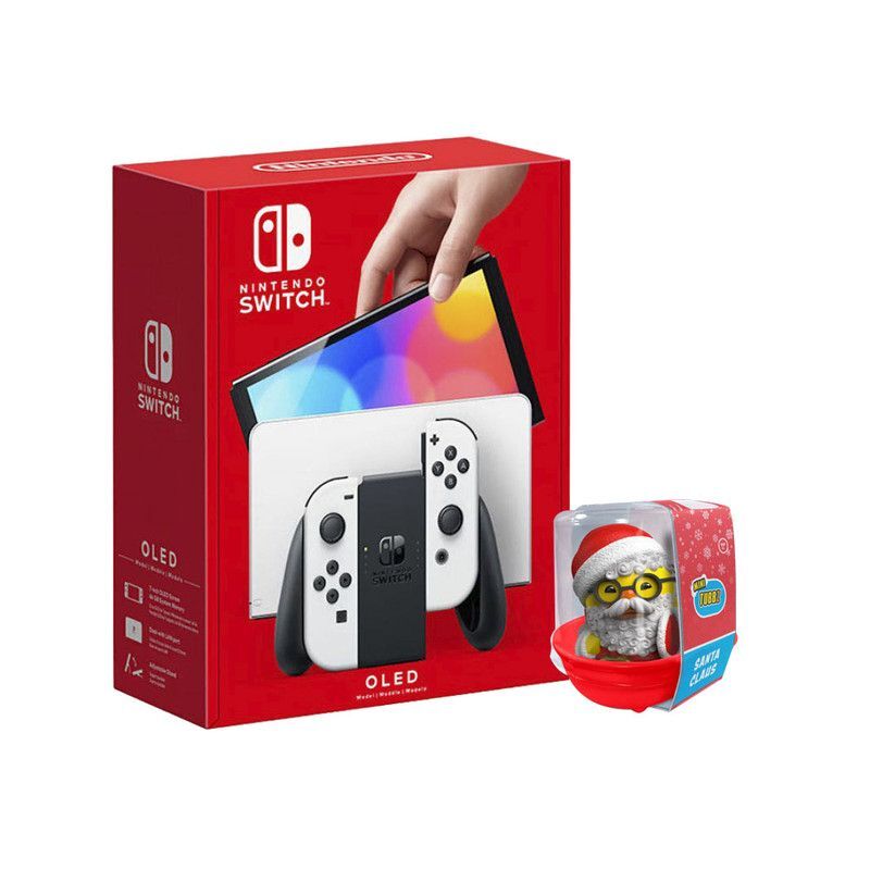Nintendo Switch OLED White Joy-Con Console + Santa Claus Mini Tubbz (Bundle) Nintendo Switch OLED White Joy-Con Console + Santa Claus Mini Tubbz (Bundle)