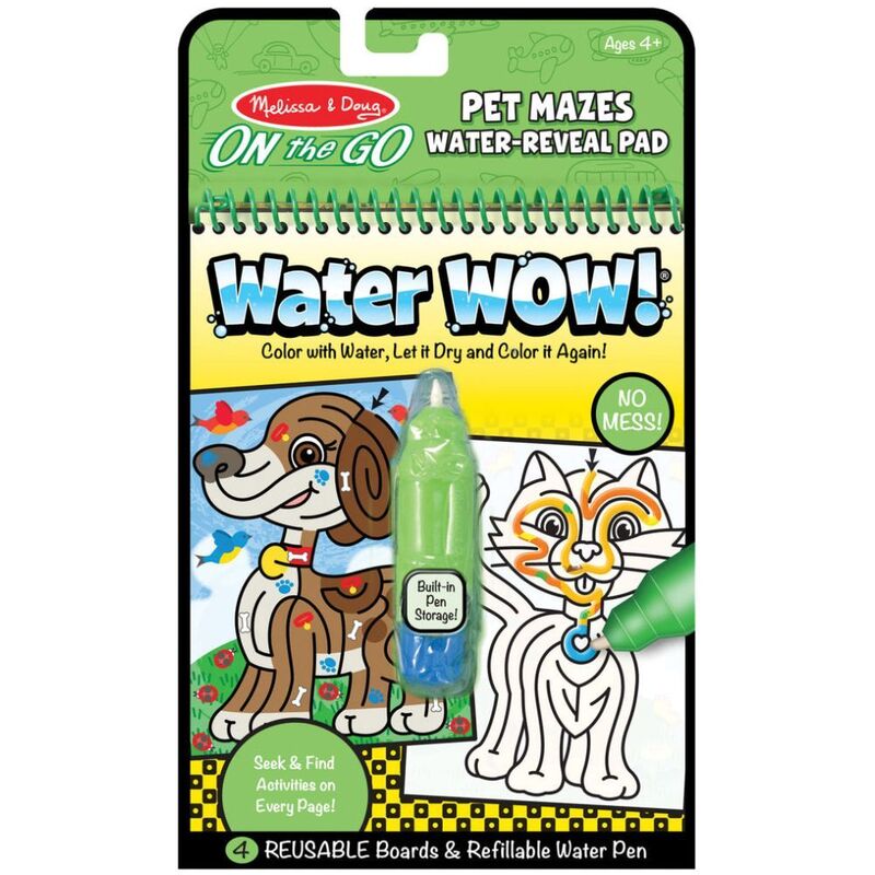 Melissa & Doug On The Go Water Wow Water-Reveal Pad - Pet Mazes (4 Scenes) Melissa & Doug On The Go Water Wow Water-Reveal Pad - Pet Mazes (4 Scenes)