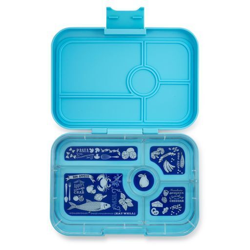 Yumbox Tapas 5-Compartment Lunch Box - Nevis Blue / Bone Apetit Tray