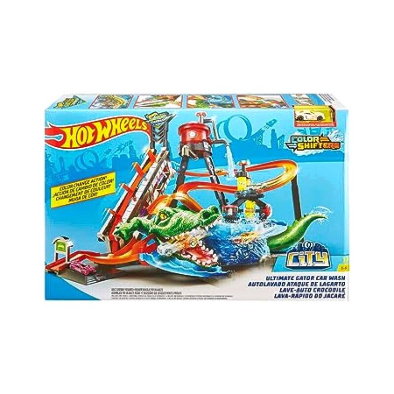 Hot Wheels City Ultimate Gator Car Was Playset FTB67