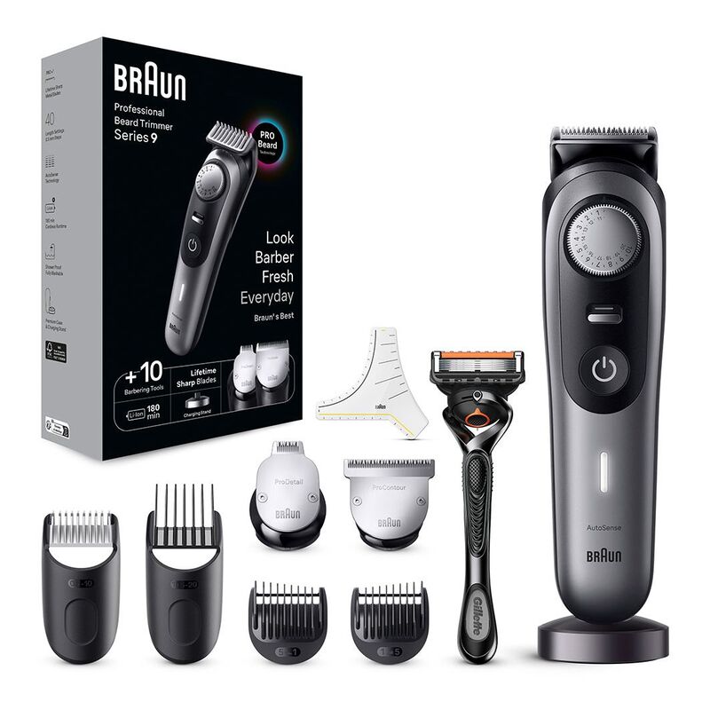 Braun BT 9420 Pro Beard Trimmer 9 With ProBlade/ProWheel/Lock & 10 Barbering Tools