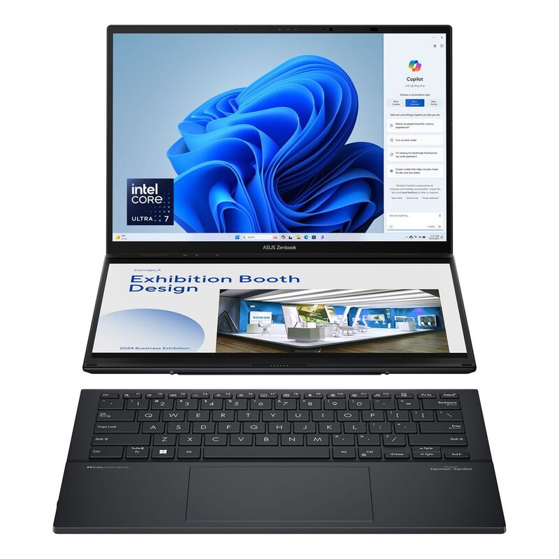 ASUS Zenbook Duo OLED Laptop - UX8406MA-OLEDI7IG - Intel Core Ultra 7-155H/16GB RAM/1TB SSD/Intel Arc Graphics/14" 3K (2880x1800) 120Hz/Windows 11 ...