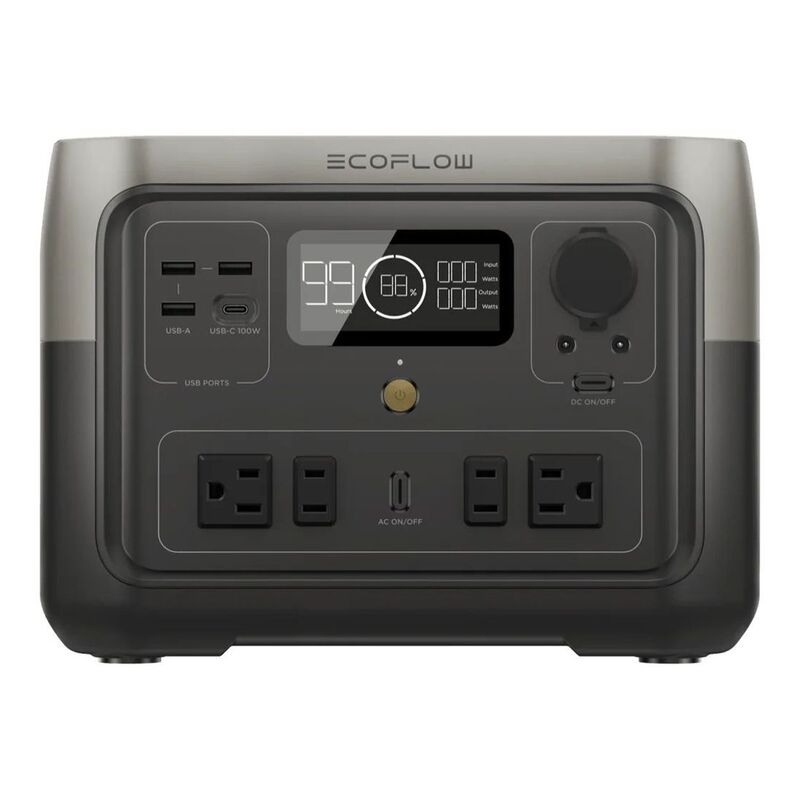 EcoFlow RIVER 2 MAX Portable Power Station (500W-512Wh) - Black