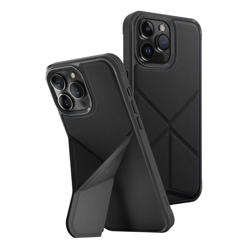 UNIQ Hybrid iPhone 15 Pro Case - MagClick Charging Transforma - Ebony UNIQ Hybrid iPhone 15 Pro Case - MagClick Charging Transforma - Ebony