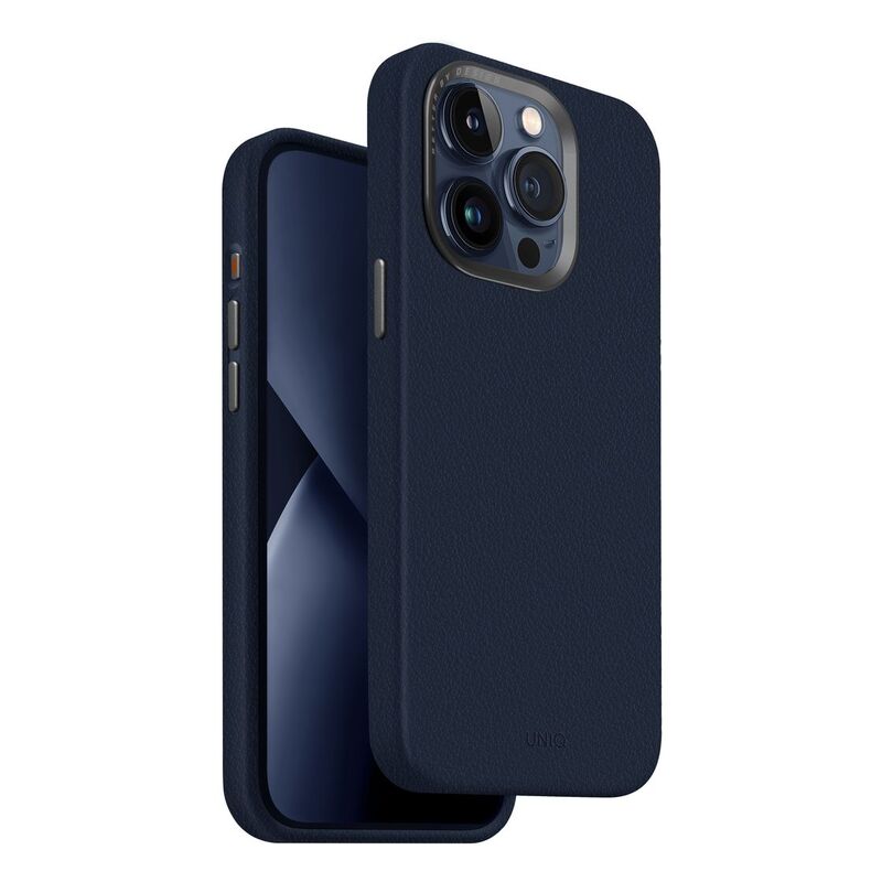 UNIQ Hybrid iPhone 15 Pro Case - MagClick Charging Lyden - Navy Blue