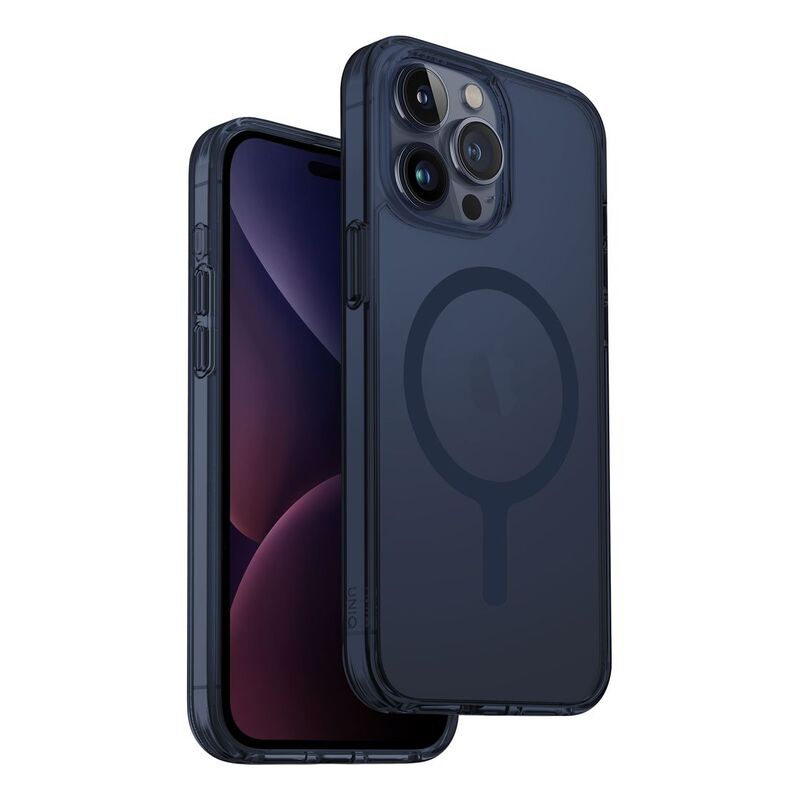 UNIQ Hybrid iPhone 15 Pro Max Case - MagClick Charging Lifepro Xtreme - Smoke Blue UNIQ Hybrid iPhone 15 Pro Max Case - MagClick Charging Lifepro Xtreme - Smoke Blue