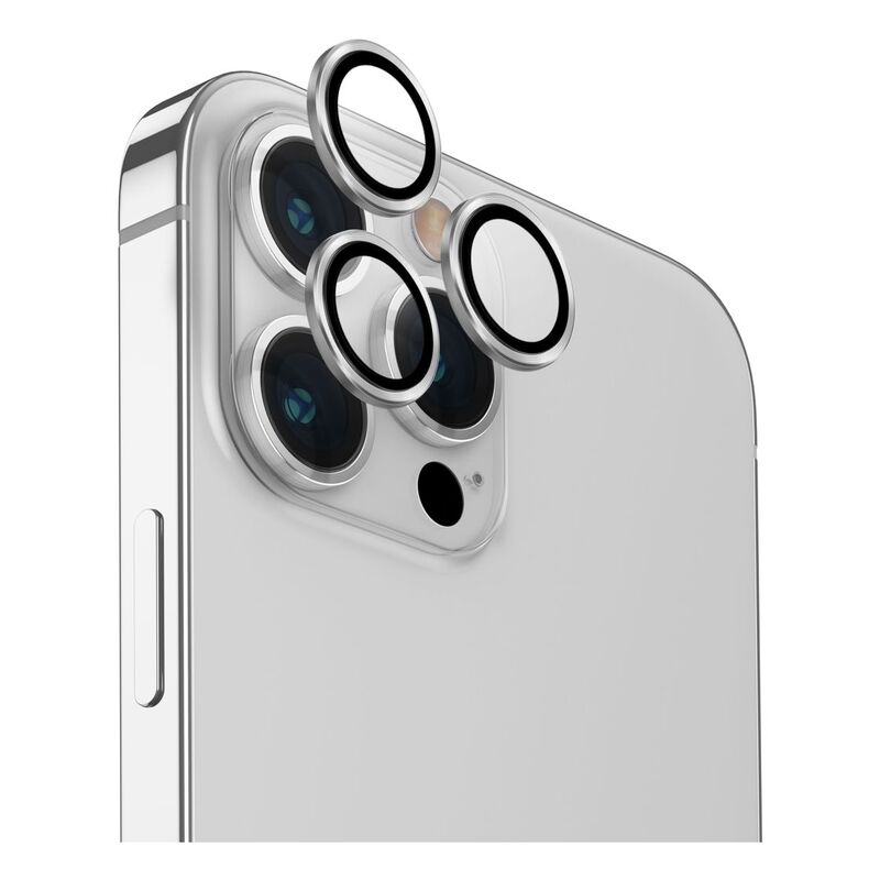 UNIQ Optix iPhone 15 Pro Max Aluminium Camera Lens Protector - Sterling UNIQ Optix iPhone 15 Pro Max Aluminium Camera Lens Protector - Sterling