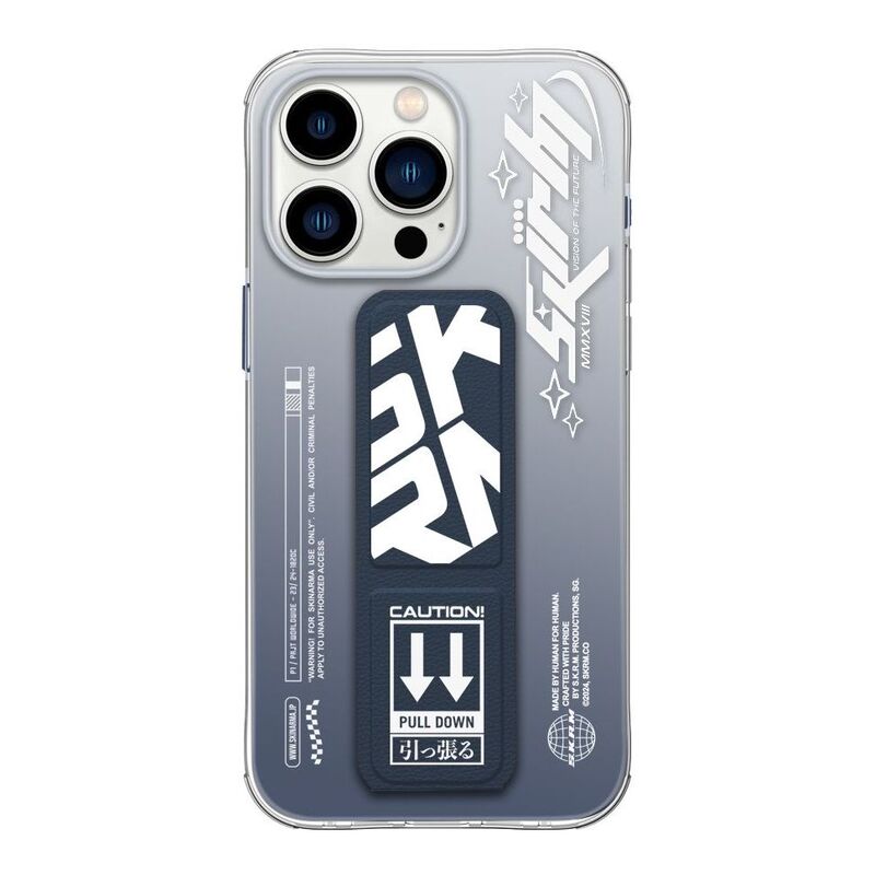 SkinArma iPhone 15 Pro Case - Cosmo Grip-Stand - Blue SkinArma iPhone 15 Pro Case - Cosmo Grip-Stand - Blue