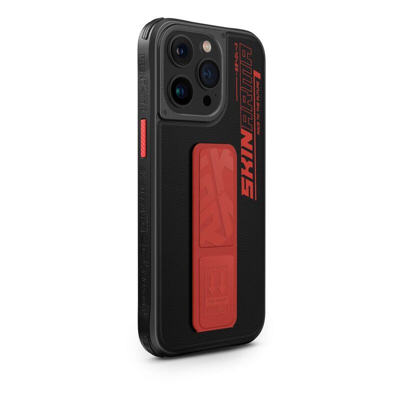 SkinArma iPhone 15 Pro Max Case - Slate Grip-Stand - Orange