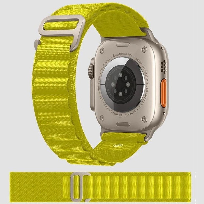 Gripp Alpine Loop Nylon Apple Watch Ultra Band 49mm - Yellow