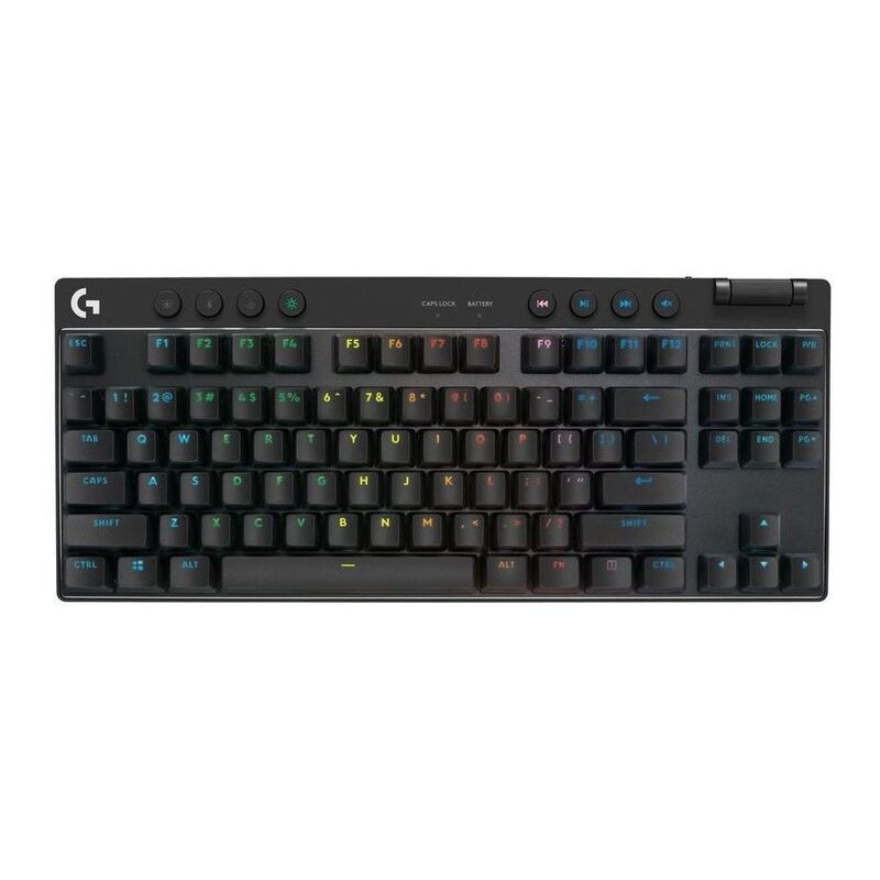 Logitech G 920-012136 PRO X TKL LIGHTSPEED Gaming Keyboard - Logitech Tactile Switch - Black (US International Qwerty)