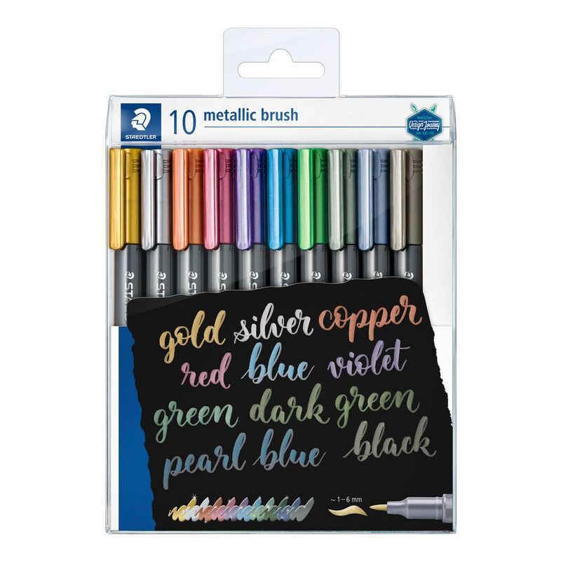 Staedtler DJ Metalic Marker Brush Set (Pack of 10)