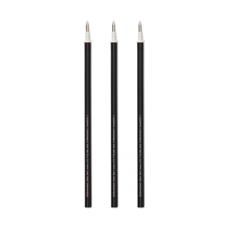 Legami Refill Erasable Pen - Black (Pack of 3)