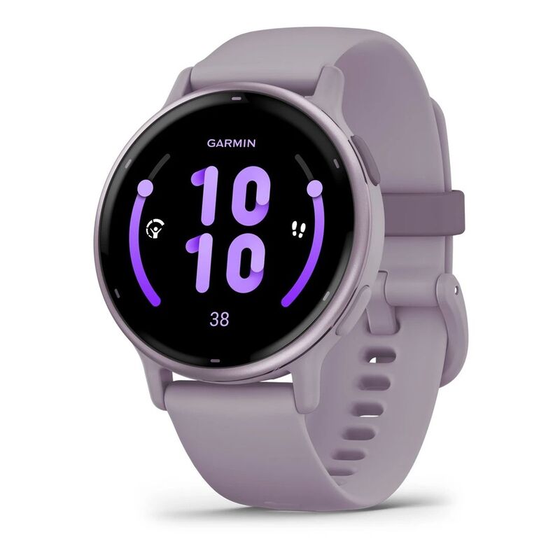 Garmin Vivoactive 5 Fitness Smartwatch - Metallic Orchid Aluminium Bezel With Orchid Case & Silicon Band