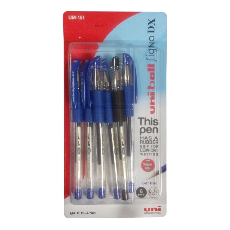 Uni Ball Signo Dx Gel Pen 0.7 (Pack of 6)