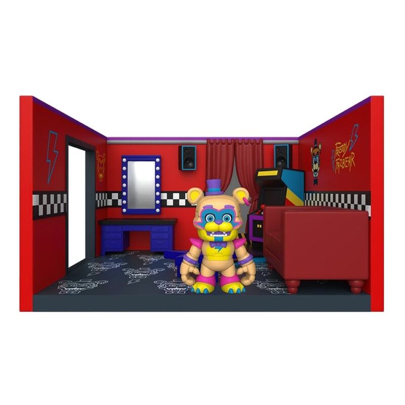 Funko Snaps! Five Nights At Freddy's Security Breach Glamrock Freddy 3.5-inch Vinyl Figure with Dressing Room Playset Funko Snaps! Five Nights At Freddy's Security Breach Glamrock Freddy 3.5-inch Vinyl Figure with Dressing Room Playset
