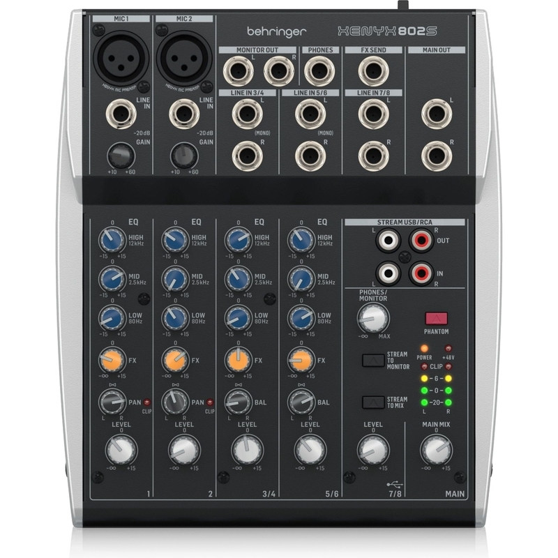 Behringer Xenyx 802S 8-channel Analog Streaming Mixer