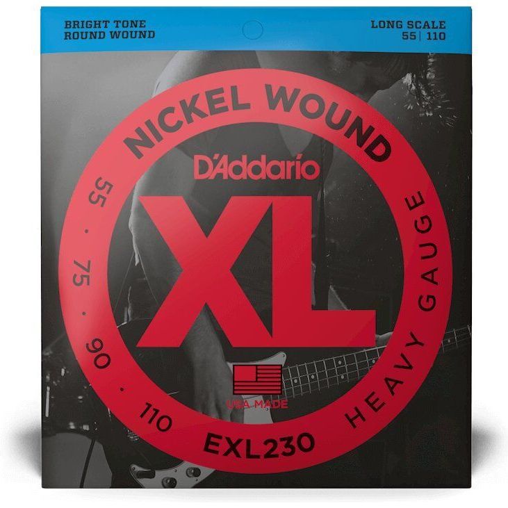 D'Addario EXL230 Nickel Wound Long Scale Bass 4-String Heavy - 55-110