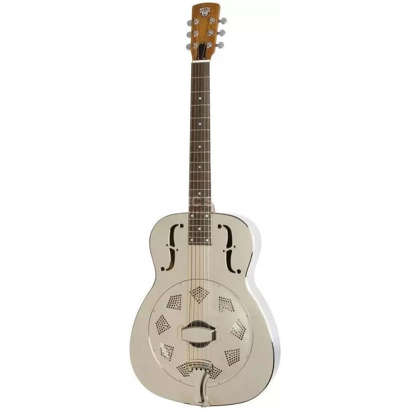 Epiphone DWMNIDLX1 Resonator Dobro Hound Dog M-14 with Bell Brass Body Guitar - Nickel