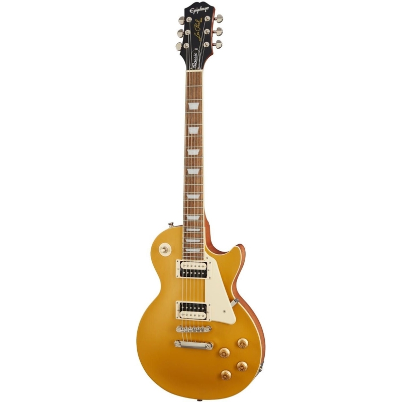 Epiphone ENLPCWMGNH1 Les Paul Classic Worn Solidbody Electric Guitar - Worn Metallic Gold