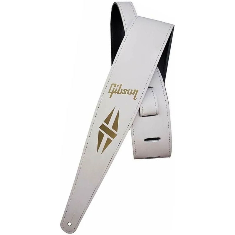 Gibson Accessories ASSD-WHT Strap The Split Diamond - White