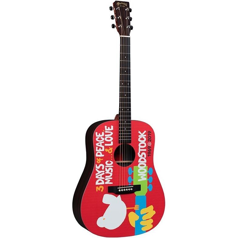 Martin Guitar CMDXWOODSTOCK DX Woodstock 50th Anniversary - Woodstock Design - Semi-Acoustic - Includes B02W Padded Case