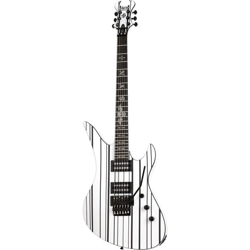 Schecter 1746 Electric Guitar Synyster Gates Standard - Gloss White With Black Pinstripes