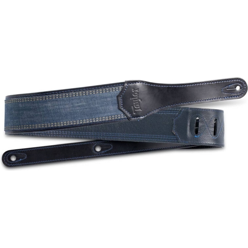 Taylor Blue Denim 2.5" Guitar Strap - Navy Edge