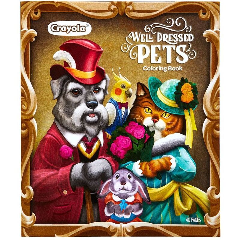 Crayola Animal Coloring Book Well Dressed Pets