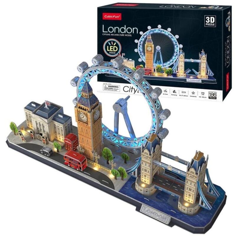 Cubic Fun National Geographic Cityline London 186-Piece LED 3D Puzzle