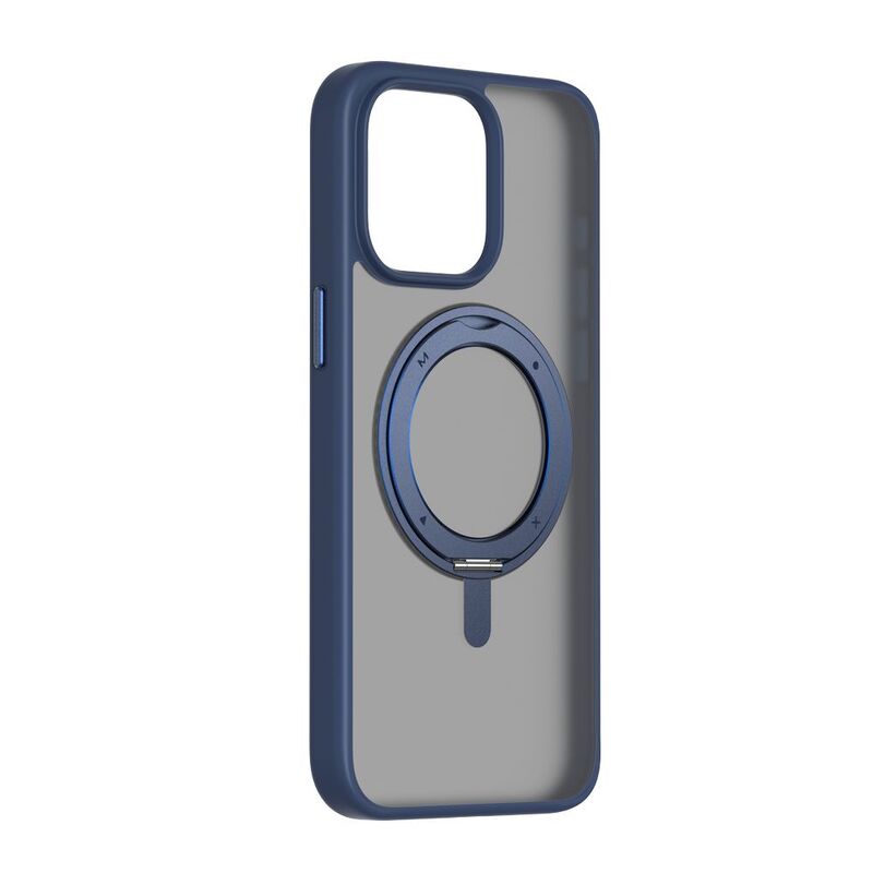 Momax Roller Magnetic Case For iPhone 15 Pro 6.1-Inch - Blue Momax Roller Magnetic Case For iPhone 15 Pro 6.1-Inch - Blue