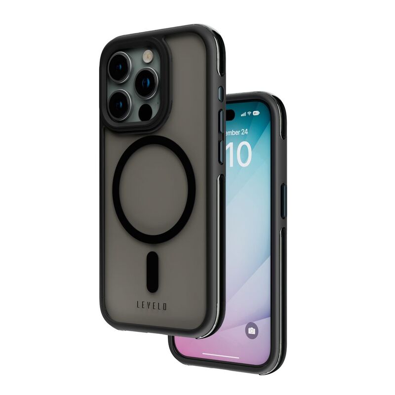 Levelo Nuru Case For iPhone 15 Pro -Matte Black