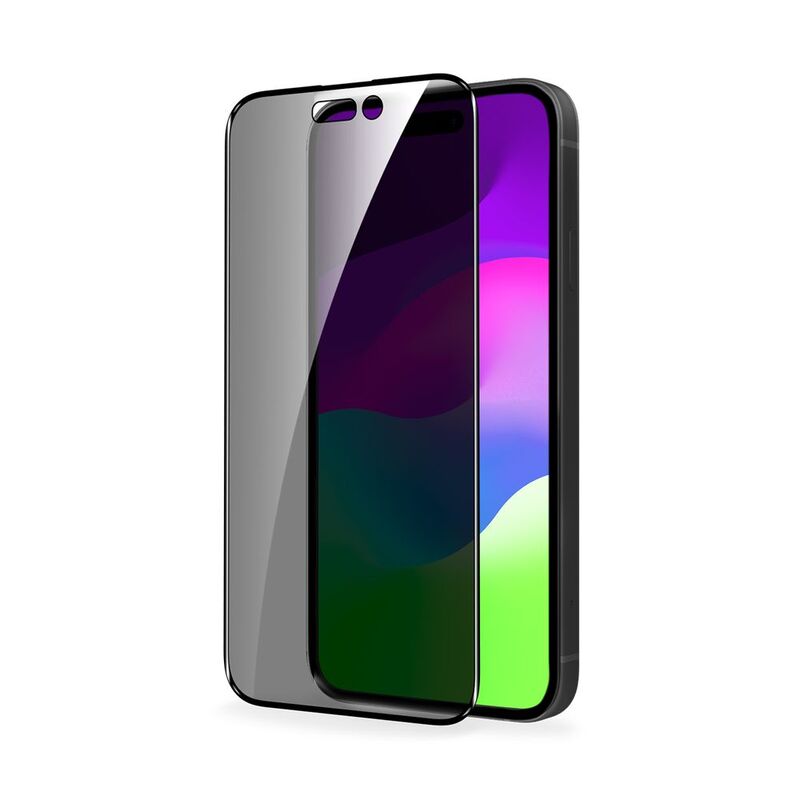 Baykron Screen Protector Double High Aluminium Tempered Glass 3D HD Edge To Edge Clear Privacy with Applicator For iPhone 15 Plus