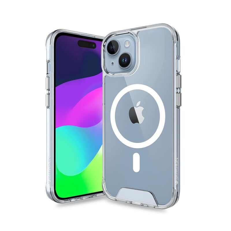 Baykron Slim Bumper Protection & Finger Print Resistant Clear MagSafe Case For iPhone 15 Plus