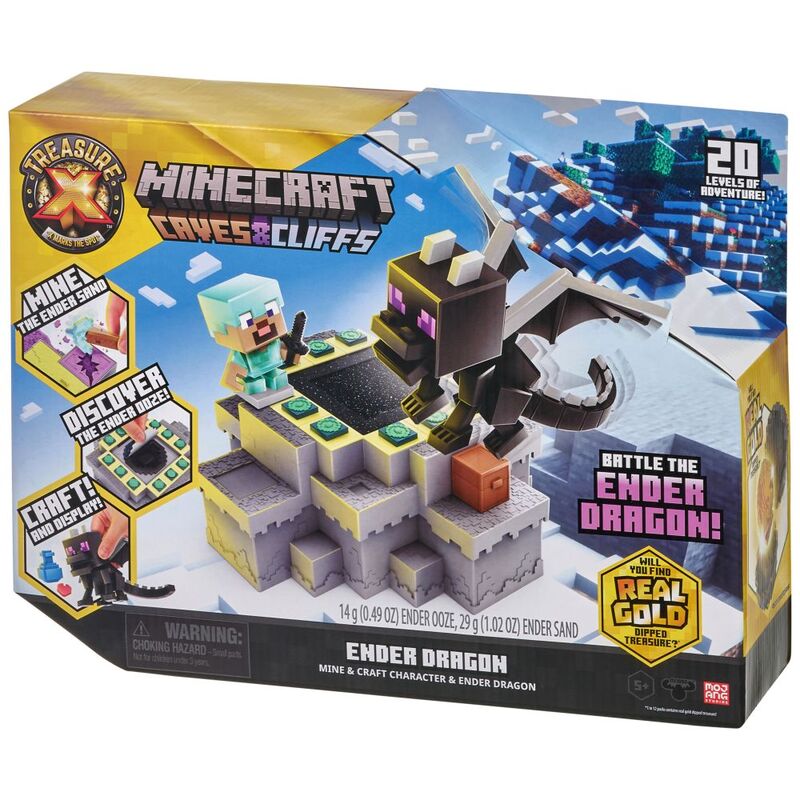 Treasure X Minecraft Caves & Cliffs Ender Dragon Playset